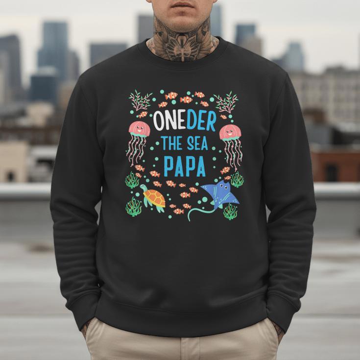 OneDer The Sea Papa 1st Birthday Dad Matching Men Sweatshirt