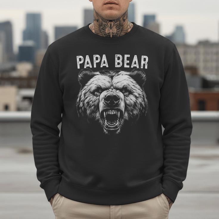 Papa Bear Best Idea Fathers Day Bear For Men Dad Men Sweatshirt