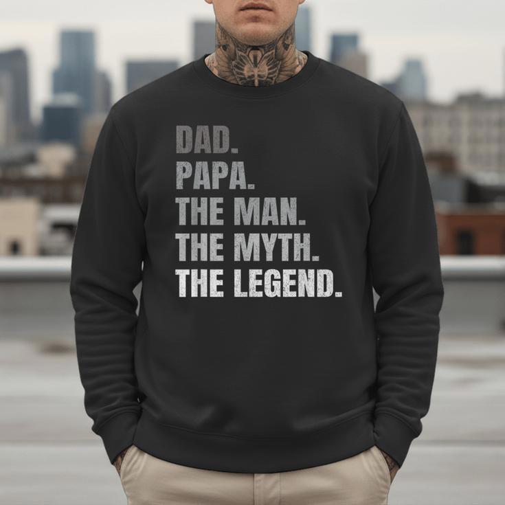 Papa Dad Legend Men Grandpa Christmas Father's Day Birthday Men Sweatshirt