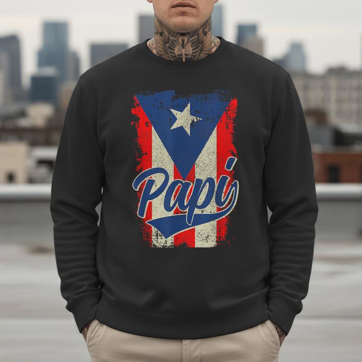 Papi Puerto Rican Dad Puerto Rico Pride Boricua Father's Day Men Sweatshirt