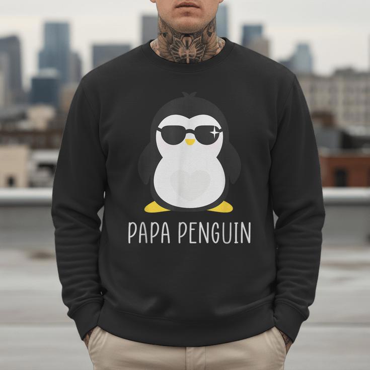 Penguin Papa Father's & Cute Dad Men Sweatshirt
