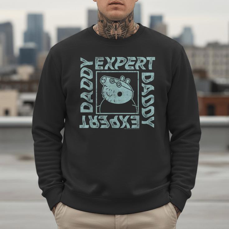 Peppa Pig Father's Day Expert Daddy Vintage Faded Box Logo Men Sweatshirt