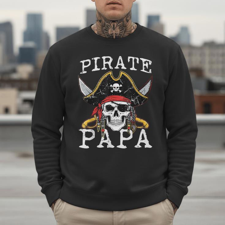 Pirate Papa Skull Family Matching Costume Dad Grandpa Men Men Sweatshirt Pirate Papa Skull Family Matching Costume Dad Grandpa Men Men Sweatshirt