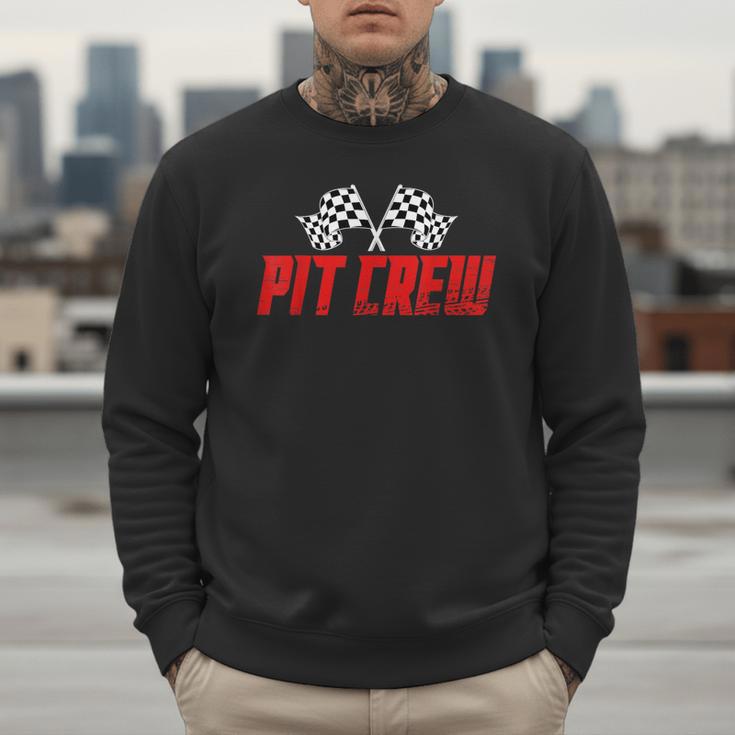 Pit Crew Family Racing Birthday Race Car For Dad Mom Kids Men Sweatshirt