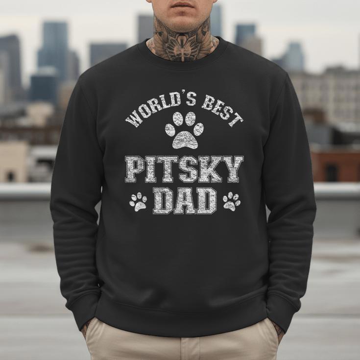 Pitsky Dog Dad World's Best Pitsky Daddy Men Women Girls Kids Men Sweatshirt