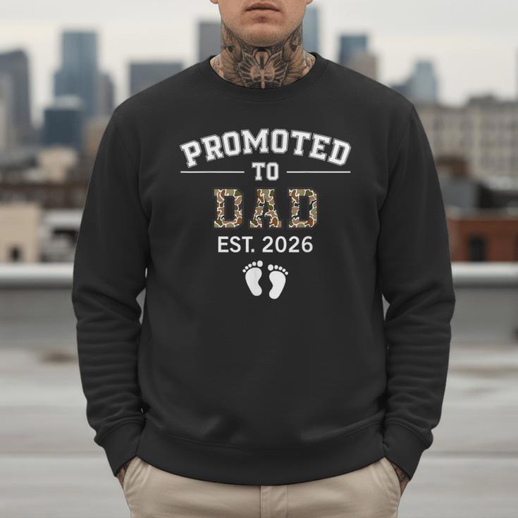 Promoted To Dad Est 2026 For Men Fathers Matching Men Sweatshirt