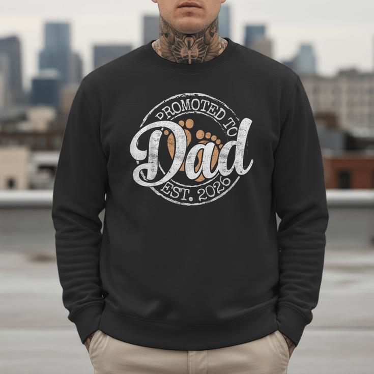 Promoted To Dad Est 2026 Stamp First Time Daddy To Be Men Sweatshirt Promoted To Dad Est 2026 Stamp First Time Daddy To Be Men Sweatshirt