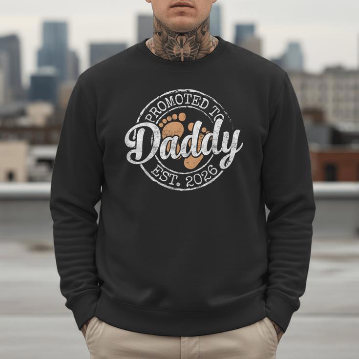 Promoted To Daddy Est 2026 Stamp First Time Dad To Be Men Sweatshirt Promoted To Daddy Est 2026 Stamp First Time Dad To Be Men Sweatshirt