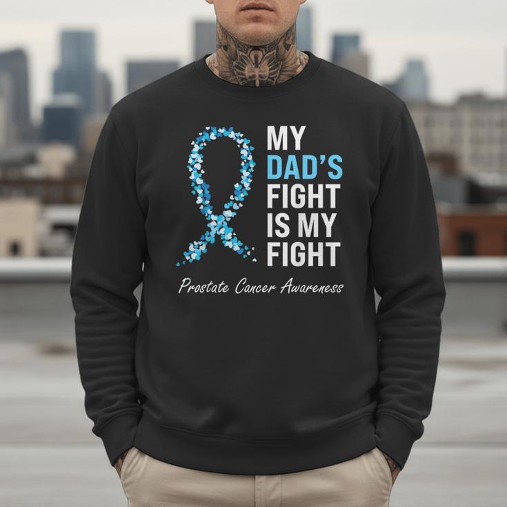 Prostate Cancer Awareness Light Blue Ribbon Dad Survivor Men Sweatshirt