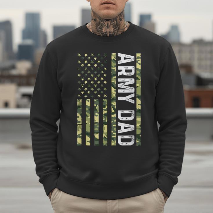 Proud Army Dad United States USA Flag For Father's Day Men Sweatshirt