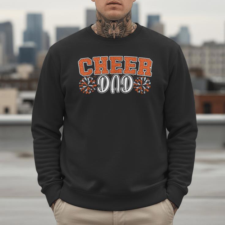 Proud Cheer Dad My Favorite Cheerleader Calls Me Dad Orange Men Sweatshirt