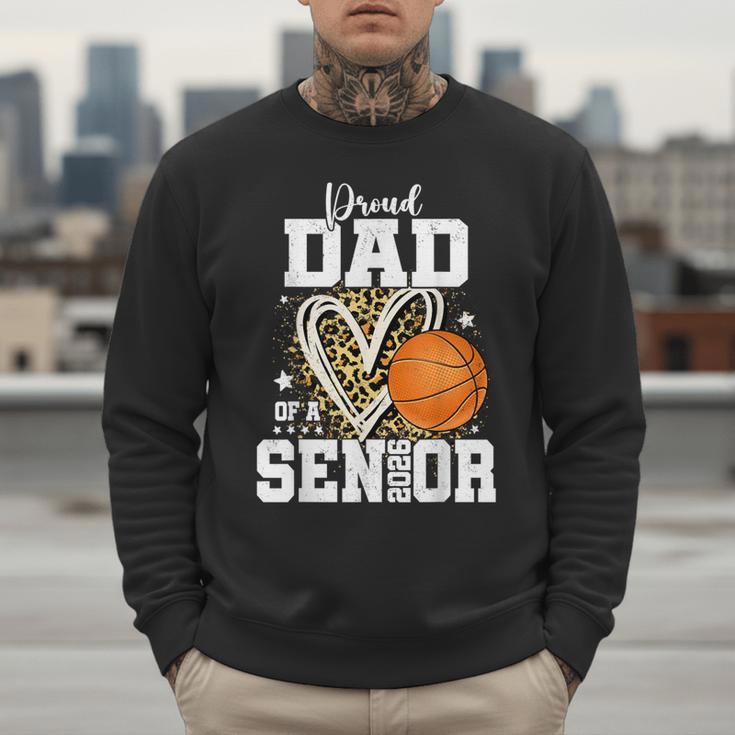 Proud Dad Of A 2026 Senior Basketball Graduation Leopard Men Sweatshirt