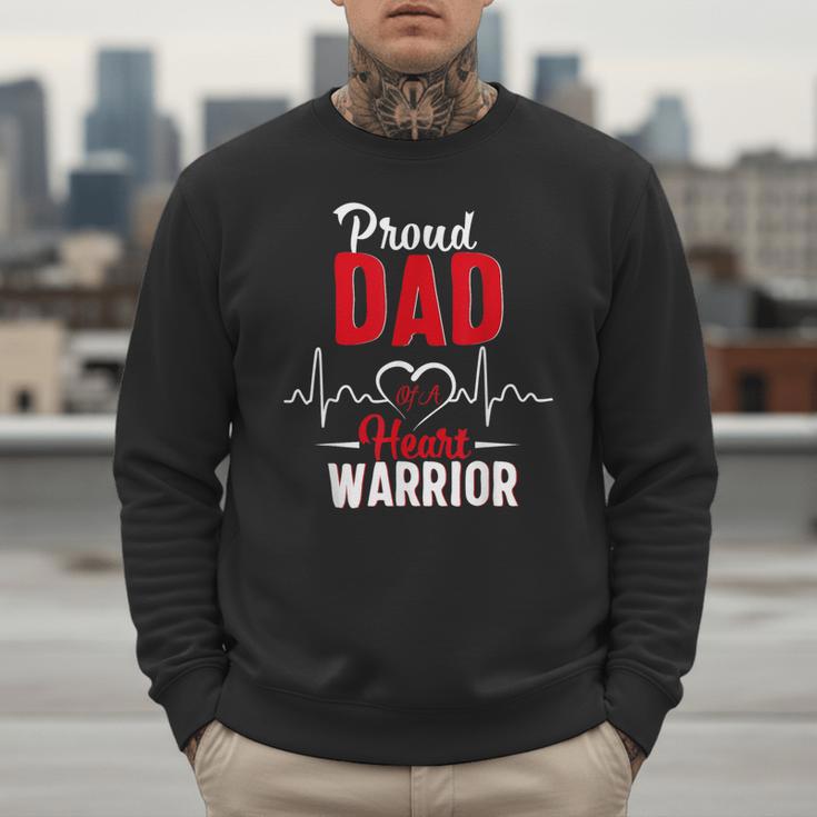 Proud Dad Of a Heart Warrior CHD Awareness Shirt Gift Men Sweatshirt