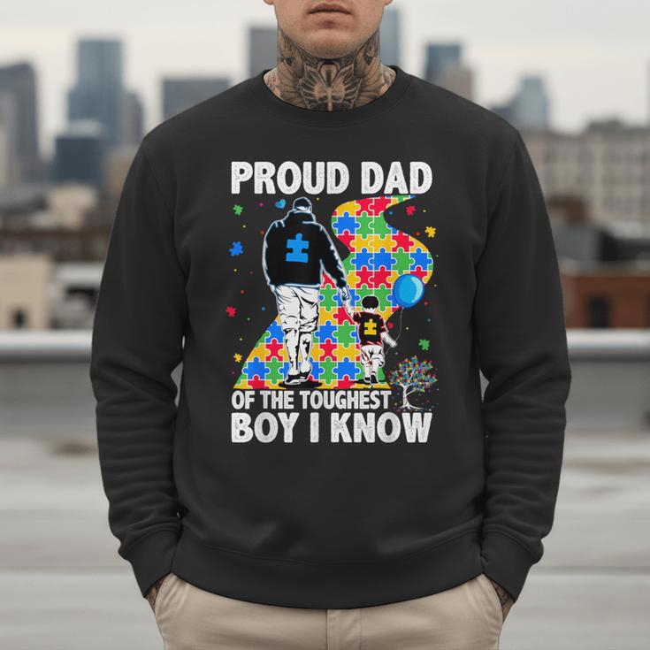 Proud Dad Of The Toughest Boy Autism Awareness Father Autism Men Sweatshirt Proud Dad Of The Toughest Boy Autism Awareness Father Autism Men Sweatshirt
