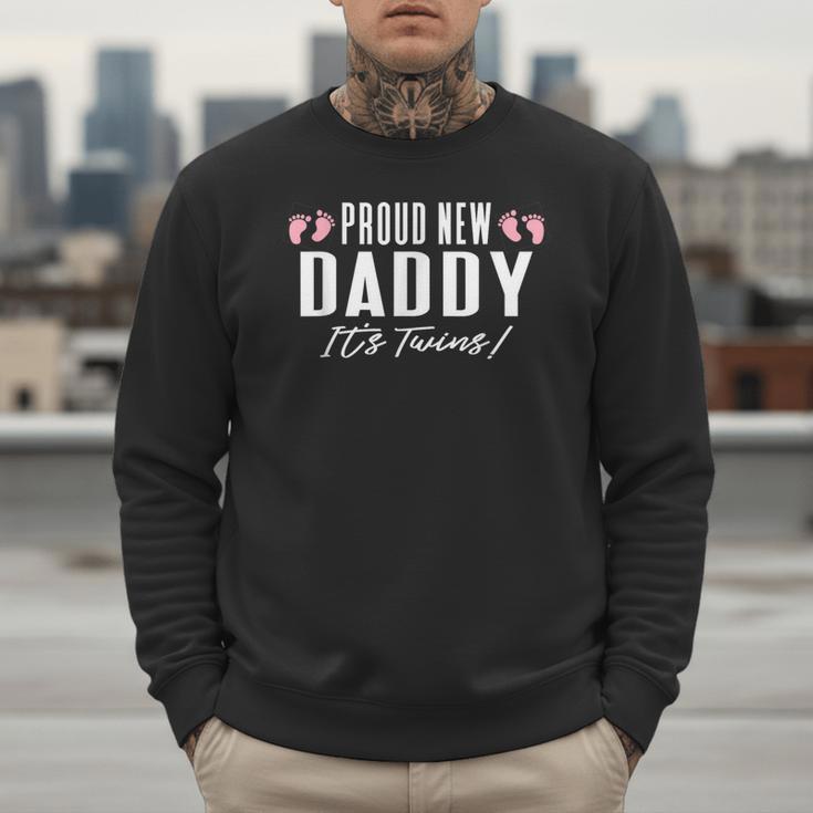 Proud New Dad It's Twins Girl Baby Announcement Father's Day Men Sweatshirt