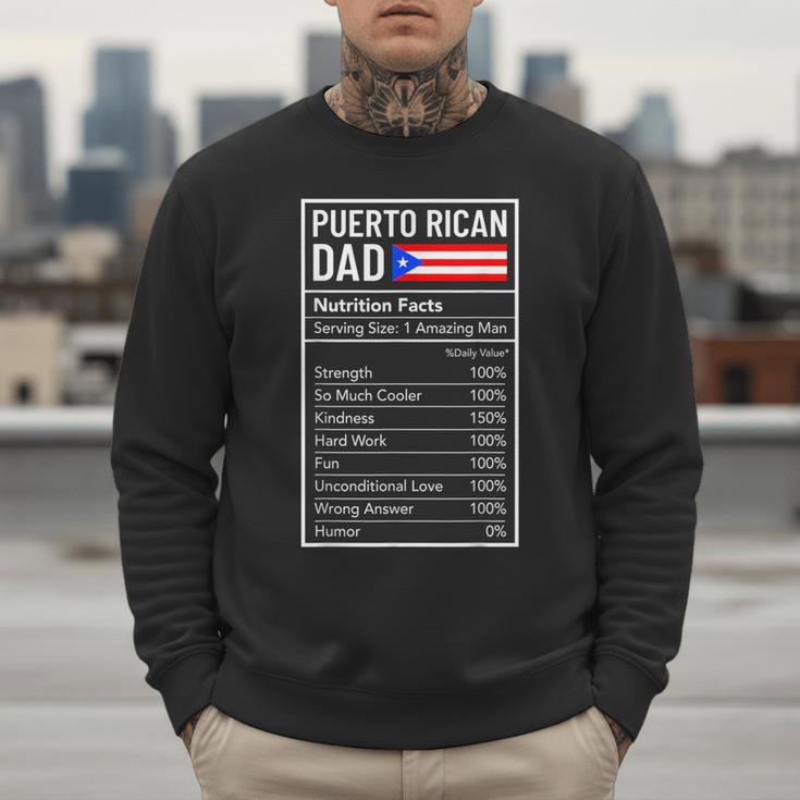 Puerto Rican Dad Nutrition Facts Pride Father's Day Men Sweatshirt