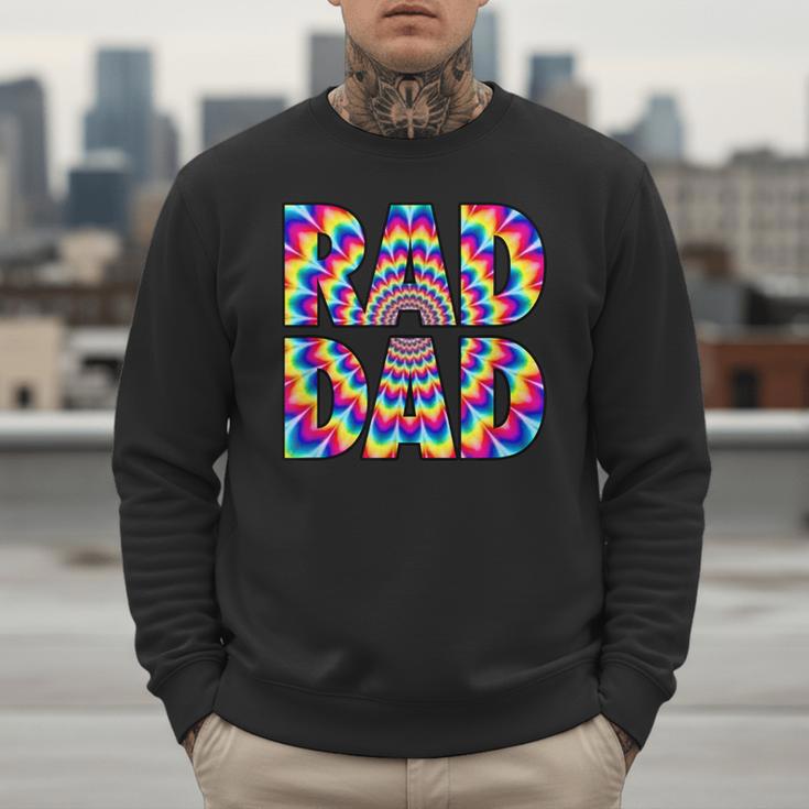 Rad Dad Trippy Hippie Tie-Dye Rainbow 70s Vibes Novelty Men Sweatshirt Rad Dad Trippy Hippie Tie-Dye Rainbow 70s Vibes Novelty Men Sweatshirt
