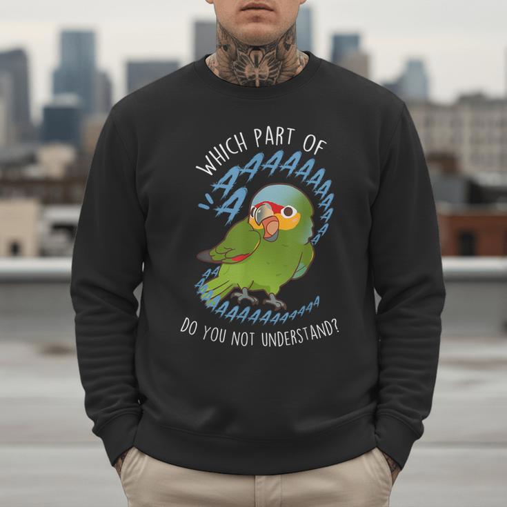 Red-Lored Amazon Parrot Aaaa Cute Pet Bird Mom Dad Men Sweatshirt Red-Lored Amazon Parrot Aaaa Cute Pet Bird Mom Dad Men Sweatshirt
