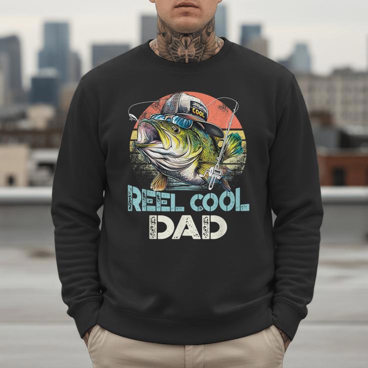 Reel Cool Dad Fishing Vintage Retro Father's Day Men Sweatshirt Reel Cool Dad Fishing Vintage Retro Father's Day Men Sweatshirt