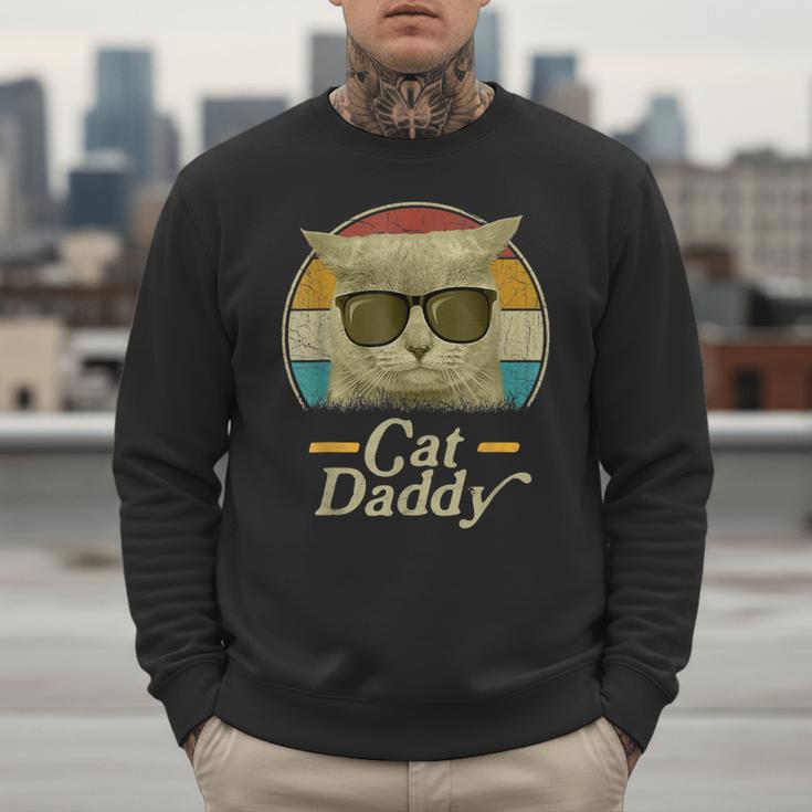 Retro Cat Daddy 80s 90s Style Sunglasses Men Sweatshirt