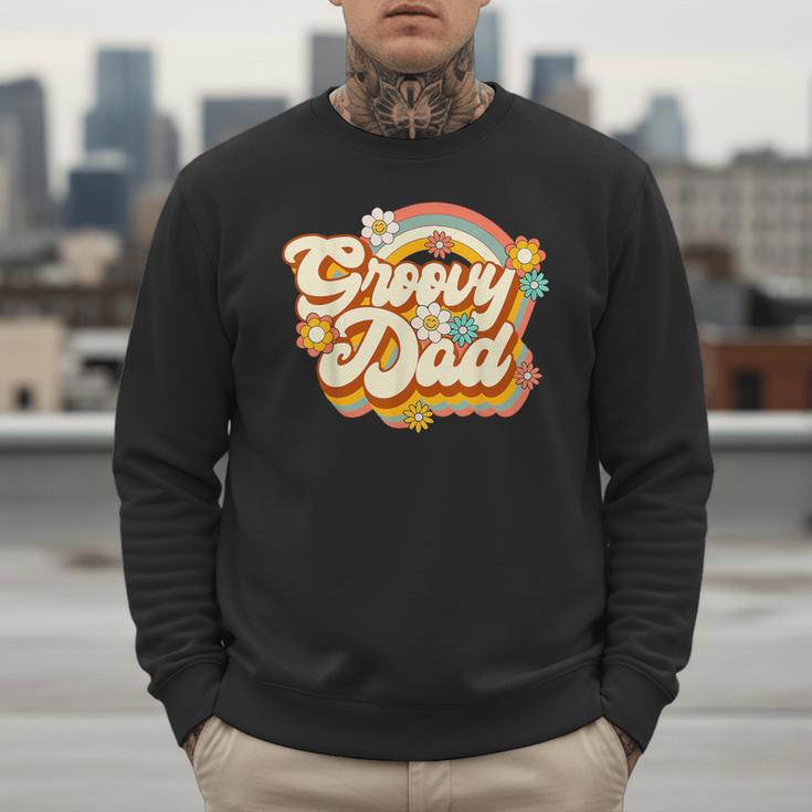Retro Groovy Dad Family Birthday 60s 70s Hippie Costume Men Sweatshirt