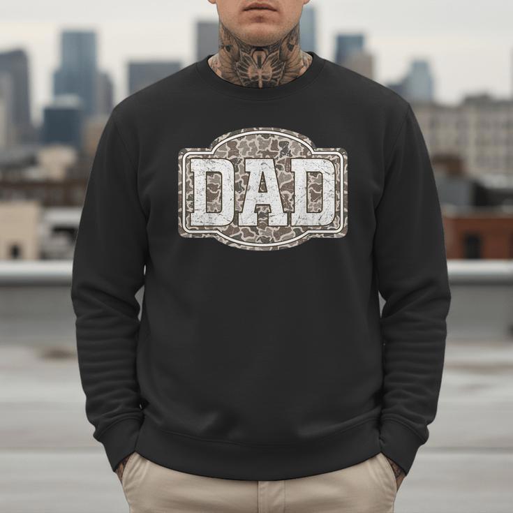 Retro Old Camo Dad Camouflage Hunting Season Father's Day Men Sweatshirt