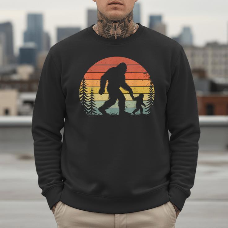 Retro Vintage Bigfoot Dad Fathers Day Father Son Matching Men Sweatshirt Retro Vintage Bigfoot Dad Fathers Day Father Son Matching Men Sweatshirt