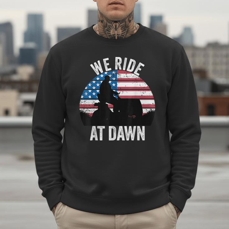 We Ride At Dawn Lawnmower Lawn Mowing Dad Vintage Men Men Sweatshirt