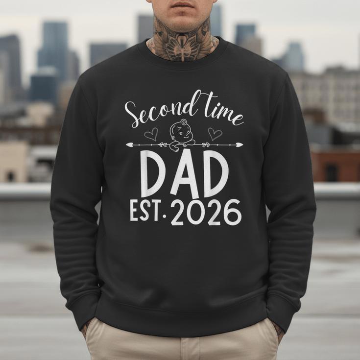 Second Time Dad Est 2026 Pregnancy Announcement Baby Daddy Men Sweatshirt