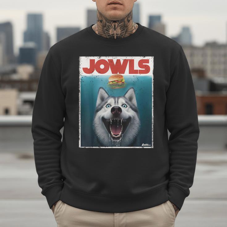 Siberian Husky Jowls Sled Dog Mom Top Alaskan Dog Dad Men Sweatshirt