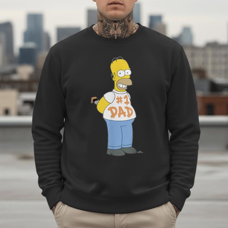 The Simpsons Homer Number 1 Dad Father's Day V2 Men Sweatshirt The Simpsons Homer Number 1 Dad Father's Day V2 Men Sweatshirt