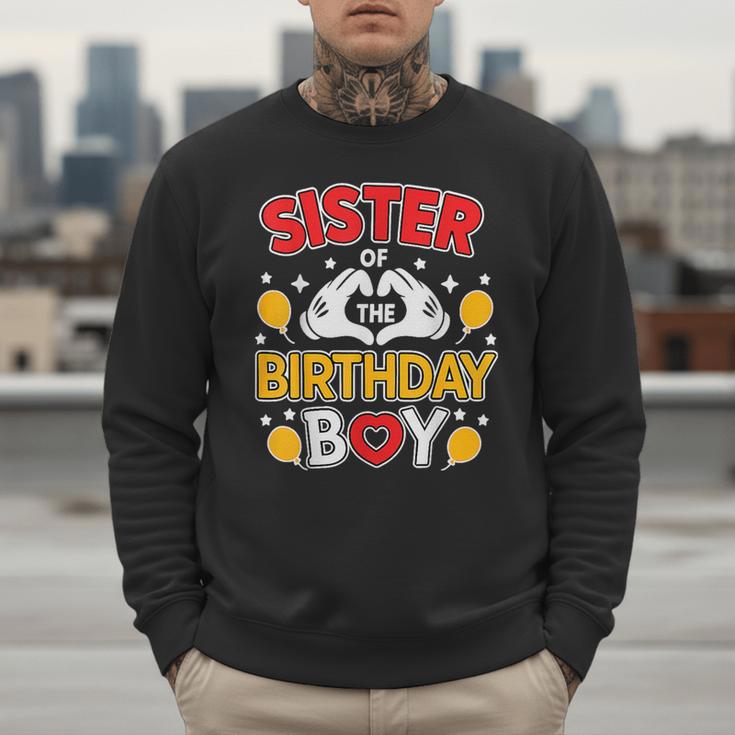 Sister Of The Birthday Boy Family Matching Dad Mom Men Sweatshirt
