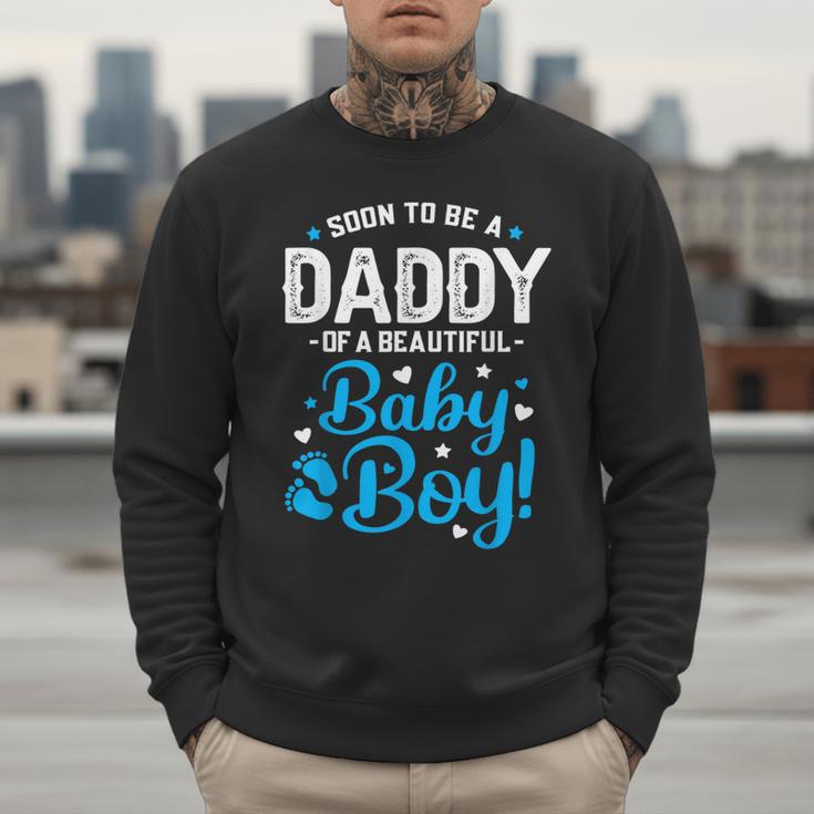 Soon To Be A Daddy Of A Baby Boy New Dad Expecting Father Men Sweatshirt