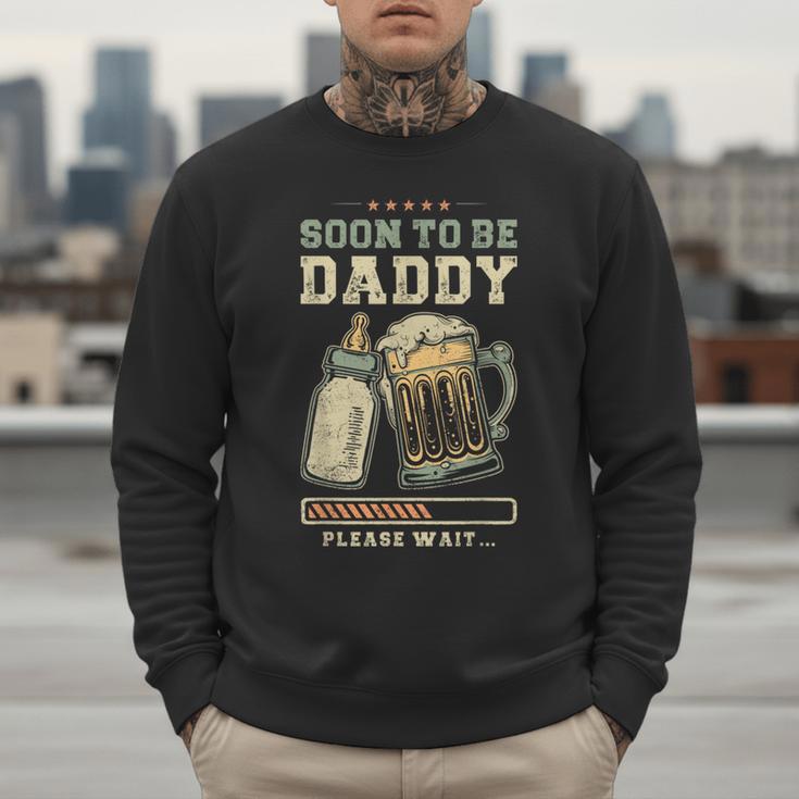 Soon To Be Daddy Fatherhood Baby Announcement Future Dad Men Sweatshirt