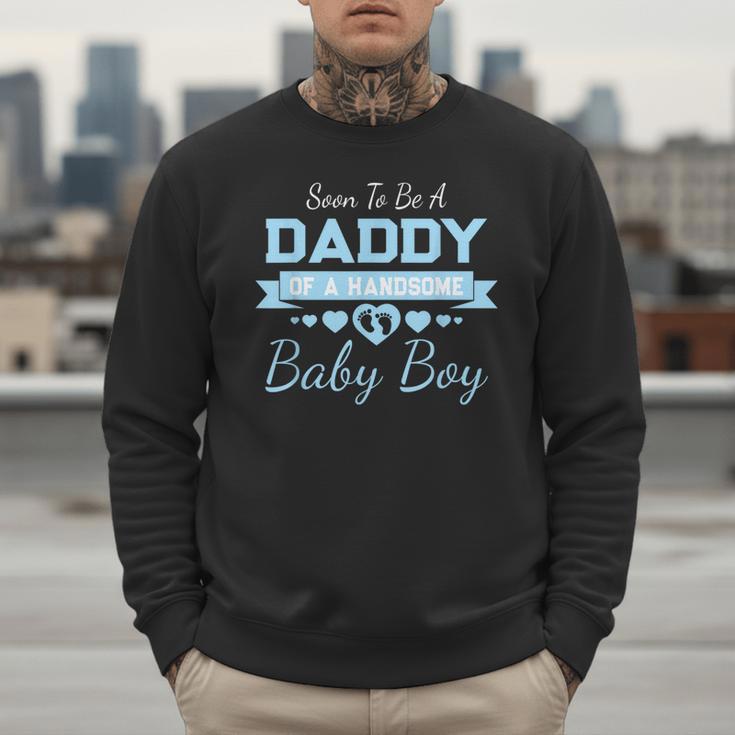 Soon To Be A Daddy Of a Handsome Baby Boy Announcement Men Sweatshirt