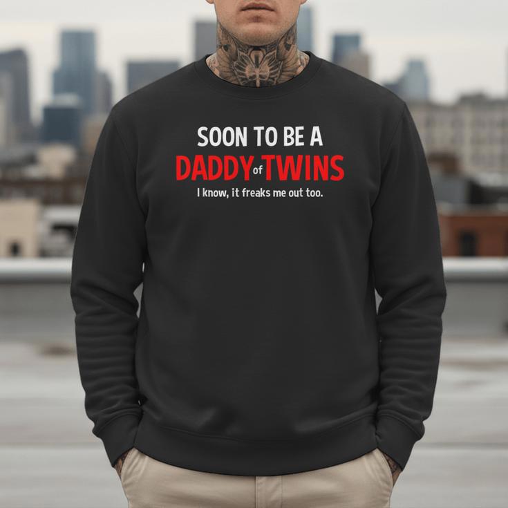 Soon To Be A Daddy Of Twins Expecting Father Men Sweatshirt