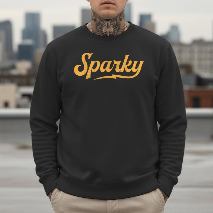Sparky Electrician Lineman Dad Retro Vintage Novelty Men Sweatshirt