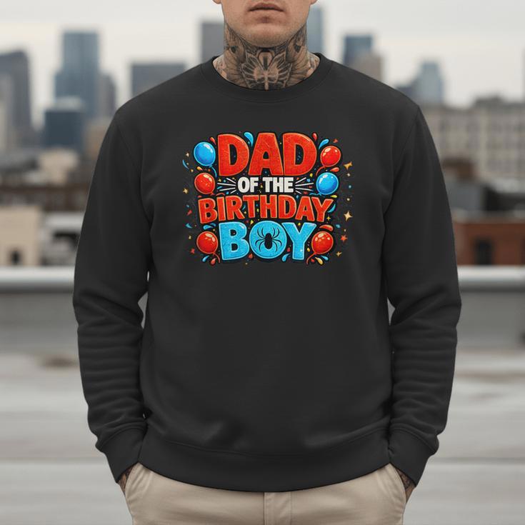 Spider Birthday Party Dad Of The Birthday Boys Spider Webs Men Sweatshirt