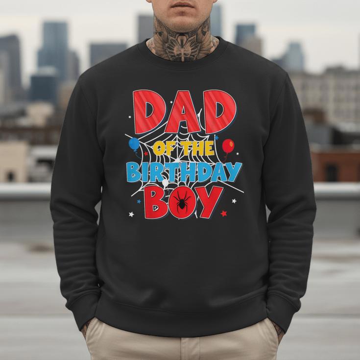 Spider Web Family Matching Dad Of The Birthday Boy Men Sweatshirt