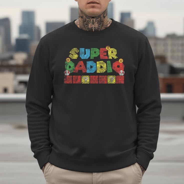 Super Daddio Retro Gamer Dad Style Men Sweatshirt