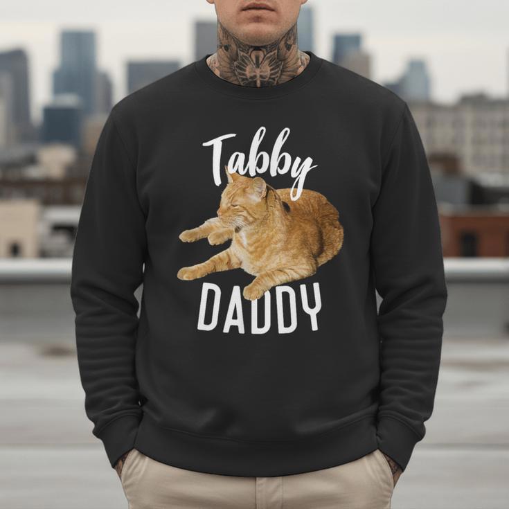 Tabby Daddy Cat Lover Saying Graphic Men Sweatshirt