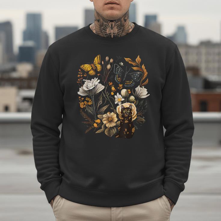 Tortie Cat Owner Flowers Tortie Cat Mom Tortie Cat Dad Men Sweatshirt