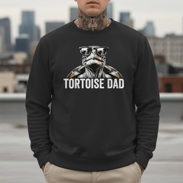 Tortoise Dad Tortoise With Sunglasses Vintage Tortoise Dad Men Sweatshirt