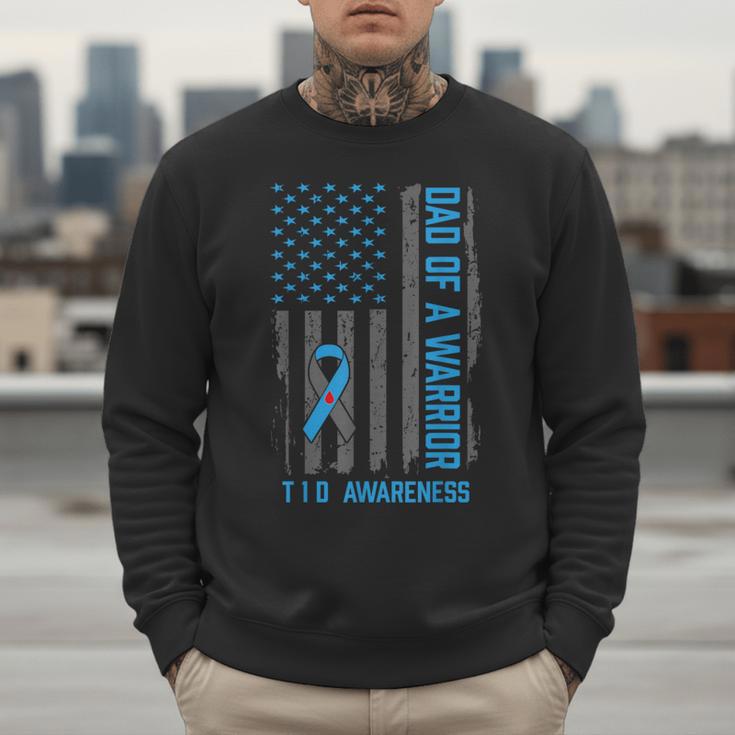Type 1 Diabetes Awareness T1D Dad Of Warrior Type 1 Diabetic Men Sweatshirt Type 1 Diabetes Awareness T1D Dad Of Warrior Type 1 Diabetic Men Sweatshirt