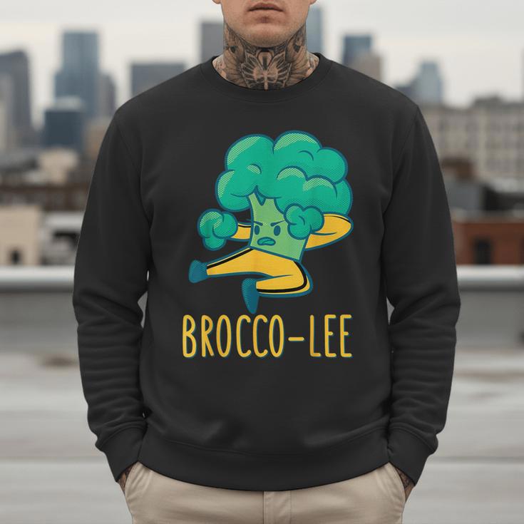 Vegetable Word Game Dad Joke Brocco-Lee Broccoli Men Sweatshirt