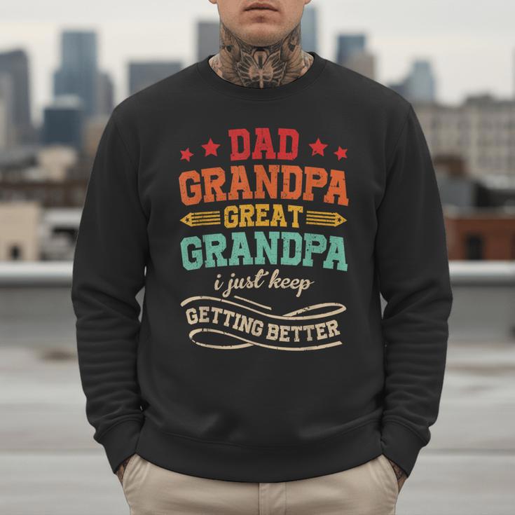 Vintage Great Grandpa For Fathers Day Dad Papa Grandpa Men Sweatshirt