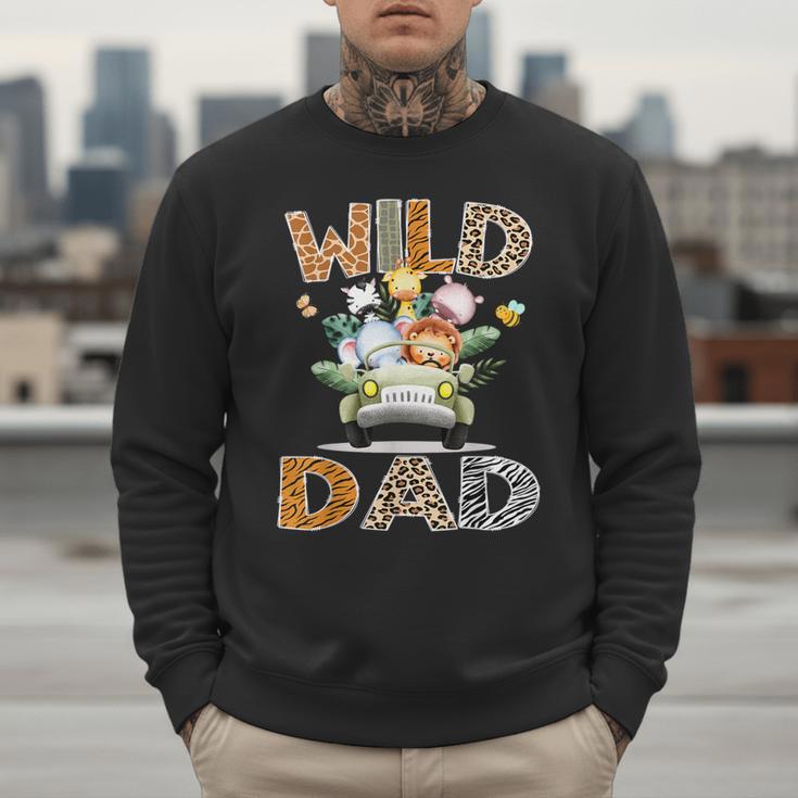 Wild Dad 1St Birthday Safari Jungle Animal Truck Men Sweatshirt