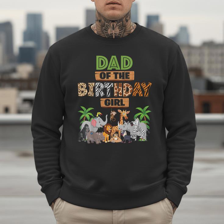 Wild Dad Of The Birthday Girl Zoo Safari Jungle Animal Men Sweatshirt