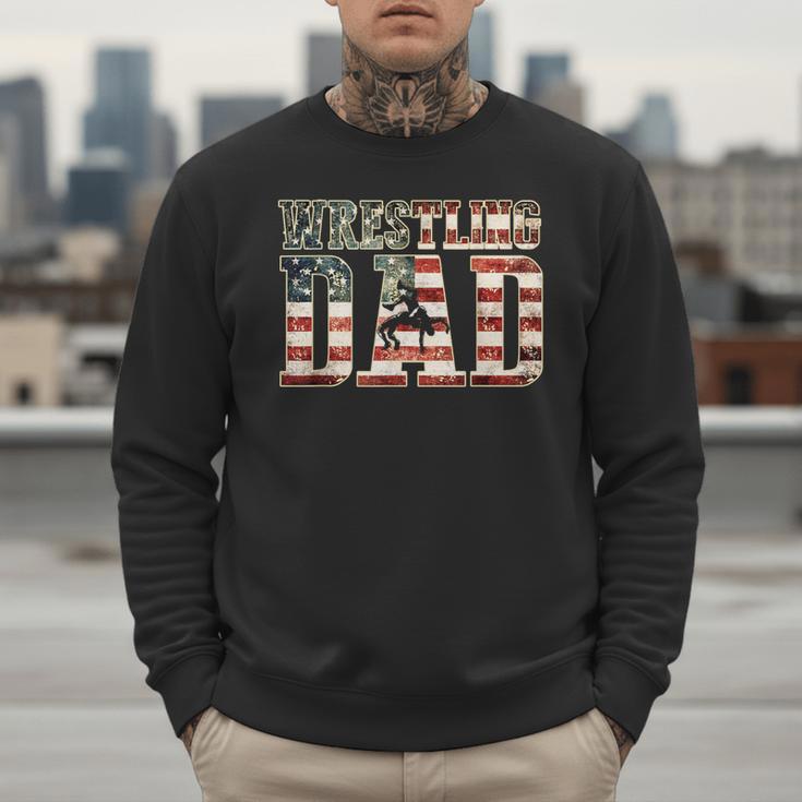 Wrestling Dad American Flag Matching For Dads Of Wrestlers Men Sweatshirt Wrestling Dad American Flag Matching For Dads Of Wrestlers Men Sweatshirt