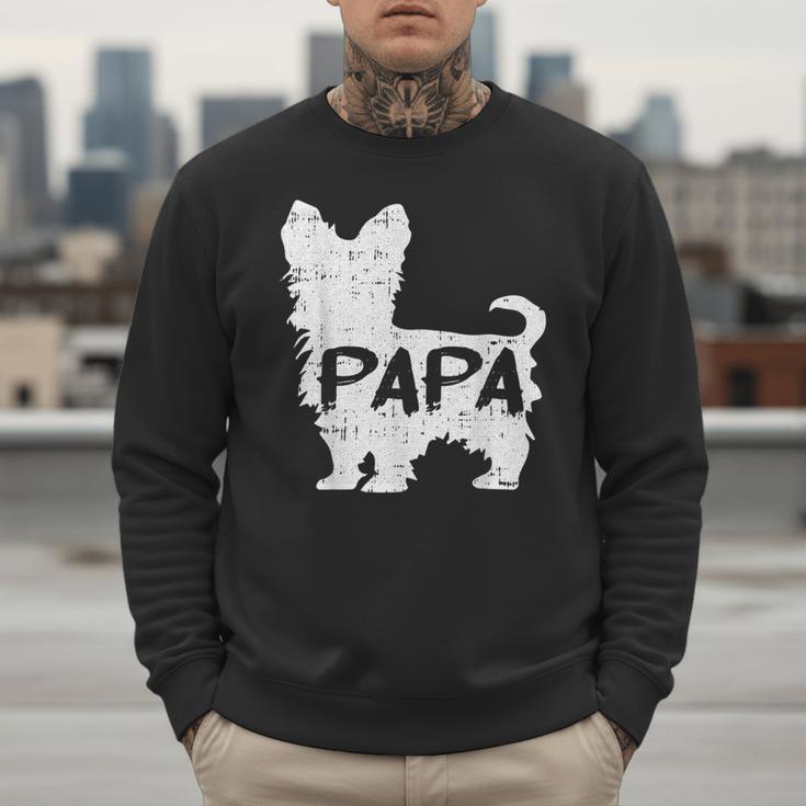 Yorkshire Terrier Papa Dog Puppy Doggie Pet Lover Yorkie Dad Men Sweatshirt